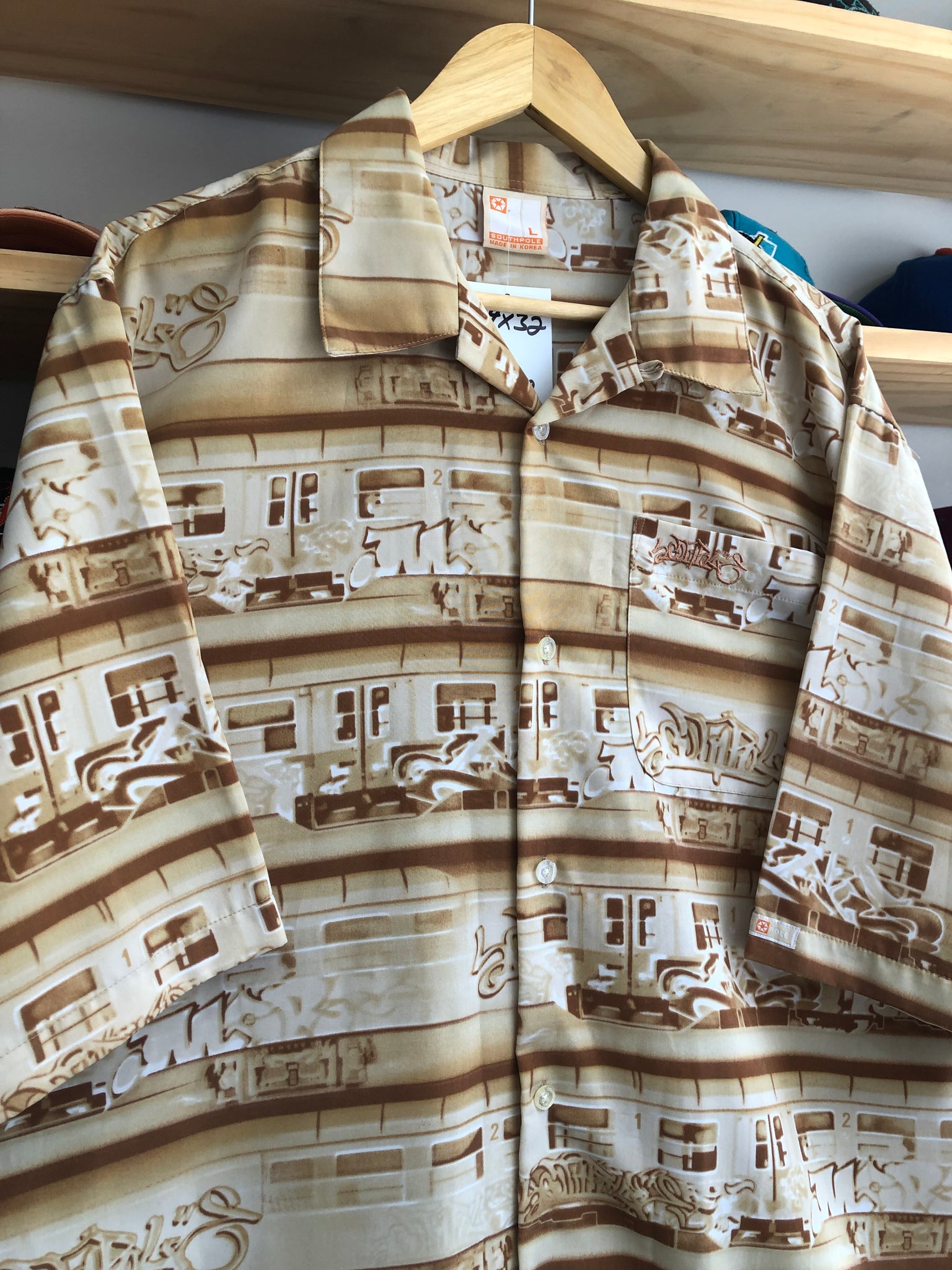 Vintage 2000s South Pole Train All Over Print Button Up Shirt Size XL Select Vintage BK Vintage 2000s South Pole Train All Over Print Button Up Shirt Size XL Select Vintage BK