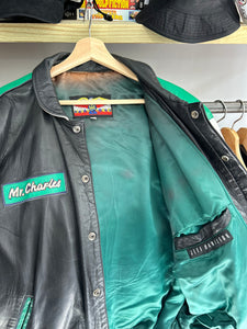 Vintage 1990-1991 Johnny Gill Leather / Suede Jeff Hamilton Crew Tour Jacket Large