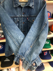 Vintage 70s Distressed Levis Denim Jean Jacket Size Medium