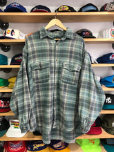 Load image into Gallery viewer, Vintage Rusty Button Checkered Flannel Shirt Size XL
