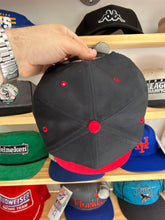 Load image into Gallery viewer, Vintage Yankees Black / Red Brim Yupoong Custom Snapback Hat

