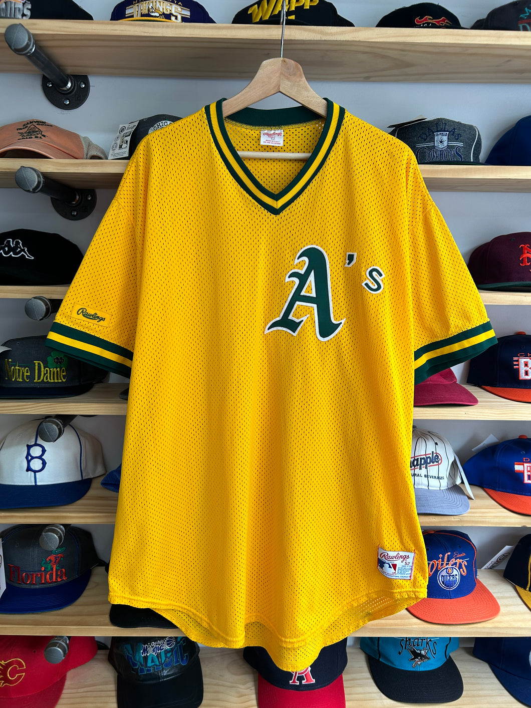 Vintage Rawlings Oakland Athletics Authentic Batting Practice Jersey 52 XXL