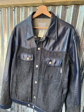 Load image into Gallery viewer, Vintage Versace Jeans Couture Denim / Leather Jacket Large
