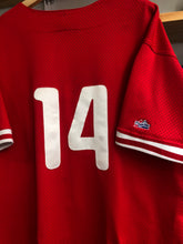 Load image into Gallery viewer, Vintage Majestic Philadelphia Phillies Rex Hudler Team Issued BP Jersey Size 50/2XL
