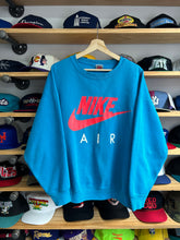 Load image into Gallery viewer, Vintage Nike Air Made in USA Teal  Crewneck Sz L / XL
