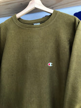 Load image into Gallery viewer, Vintage 90s Champion Reverse Weave Olive Green Crewneck Size Large
