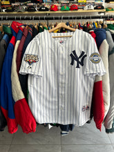 Load image into Gallery viewer, 2009 Majestic New York Yankees Hideki Matsui Pinstripe Jersey w/ Patches Large
