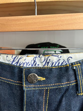 Load image into Gallery viewer, Vintage Y2K Raw Blue Harsh Times Patchwork Denim 36/32
