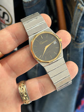 Load image into Gallery viewer, Vintage 1970s / 80s Supreme Two Tone Integrated Bracelet Quartz Watch
