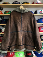 Load image into Gallery viewer, Vintage Calafate B-2 Chocolate Brown Shearling Bomber Size 2XL
