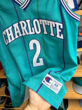 Load image into Gallery viewer, Vintage 90s Champion Charlotte Hornets Larry Johnson Authentic Jersey 44 Large
