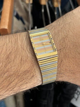 Load image into Gallery viewer, Vintage 1983 Seiko Tri-Tone Zebra Mens Tank Quartz Watch

