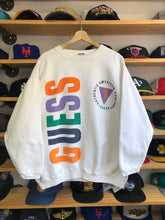 Load image into Gallery viewer, Vintage Guess Spellout Logo Crewneck Size L/XL
