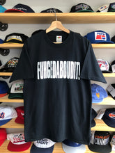 Load image into Gallery viewer, Vintage 90s Fuhgedaboudit Parody Short Sleeve Tee Large
