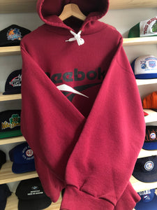 Vintage Reebok Logo Hoodie Size XL