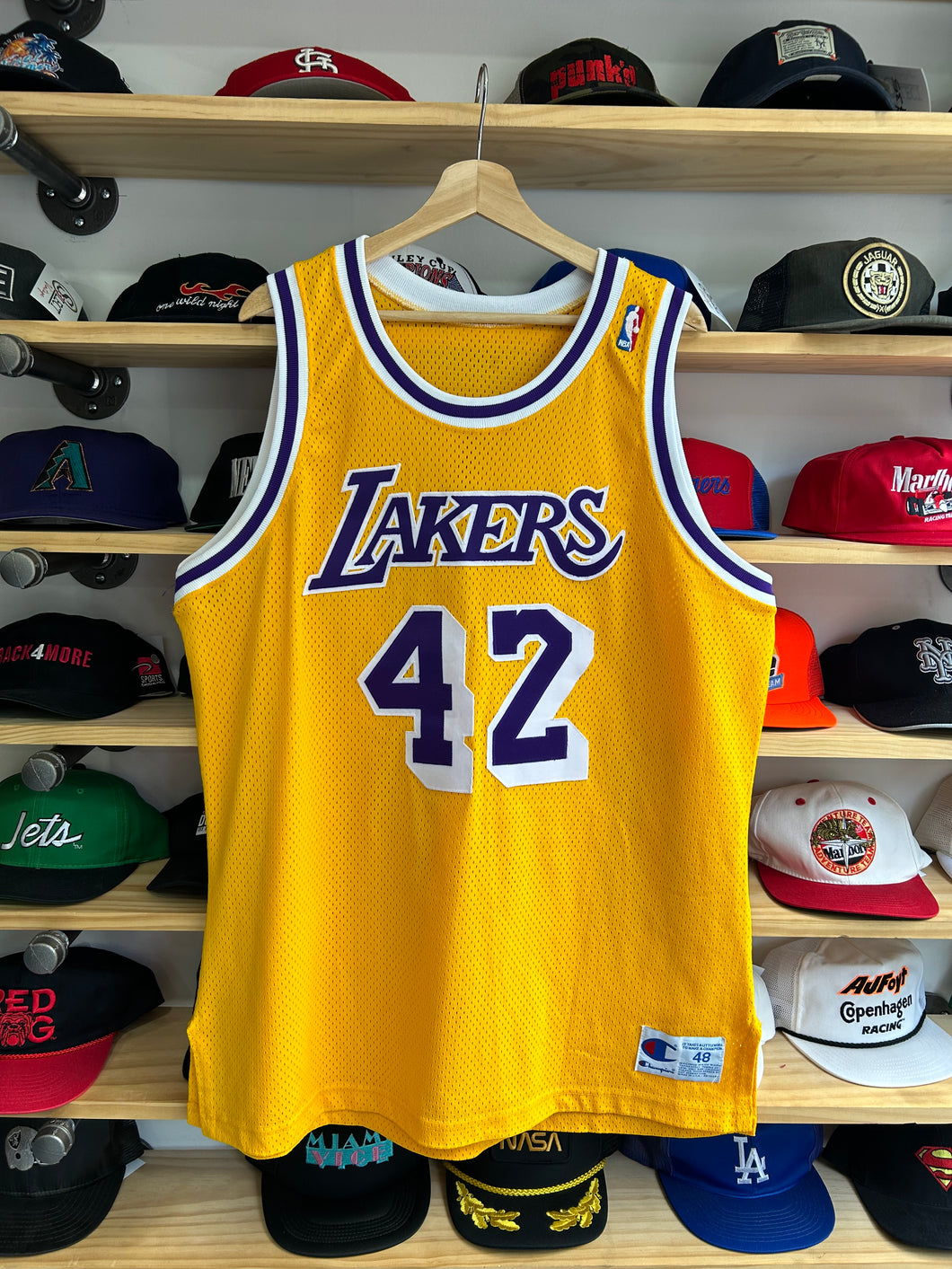 Vintage Early 90s Los Angeles Lakers James Worthy Authentic Champion Jersey 48 XL