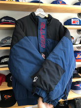 Load image into Gallery viewer, Vintage Starter New Jersey Nets Quarter Zip Pullover Puffer Jacket Size XL
