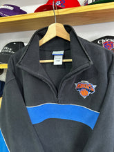 Load image into Gallery viewer, Vintage Y2K Reebok New York Knicks 1/4 Zip Fleece Pullover Sweater Large
