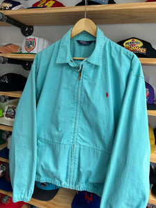Vintage Polo Ralph Lauren Tiffany Blue Harrington Jacket Large