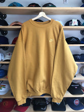 Load image into Gallery viewer, Vintage Nike Mini Logo Pullover Mustard Crewneck Size 2XL
