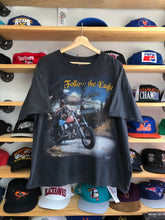 Load image into Gallery viewer, Vintage 3D Emblem Follow The Eagle Biker Tee Size Large

