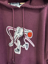 Load image into Gallery viewer, Vintage 90s AND 1 Burgundy Fleece Chenille Patch Hoodie XL
