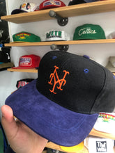 Load image into Gallery viewer, Vintage New York Mets Denim / Suede 2 Tone Snapback
