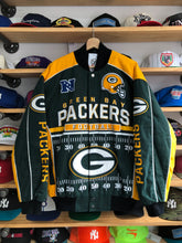 Load image into Gallery viewer, 2010s G-III NFL Green Bay Packers Football Field Bomber Jacket Size Large
