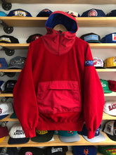 Load image into Gallery viewer, Vintage Polo Ralph Lauren Hi-Tech Fleece Quarter Zip Hooded Sweater Size Medium
