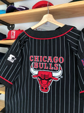 Load image into Gallery viewer, Vintage Starter Chicago Bulls Pinstripe Baseball Jersey Size XL
