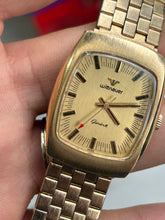 Load image into Gallery viewer, Vintage 1970s Wittnauer Square Gold Played Hand Wind Swiss Made Watch

