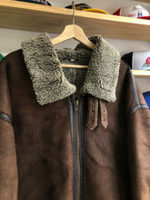 Load image into Gallery viewer, Vintage Calafate B-2 Chocolate Brown Shearling Bomber Size 2XL
