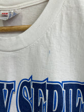 Load image into Gallery viewer, Vintage 2000 Mets Yankees Subway Series Helmets Tee XL
