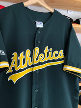 Load image into Gallery viewer, Vintage Majestic Oakland Athletics Miguel Tejada Jersey Size Large

