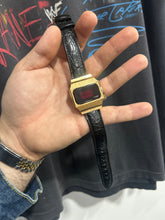 Load image into Gallery viewer, Vintage 1970s Timex LED Gold Plated Watch
