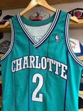 Load image into Gallery viewer, Vintage 90s Champion Charlotte Hornets Larry Johnson Authentic Jersey 44 Large
