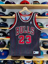 Load image into Gallery viewer, Vintage Champion Chicago Bulls Michael Jordan Pinstripe Authentic Jersey 44 Large
