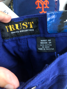 Deadstock Vintage Trust Blue Denim Cargo Pants Size 40x34