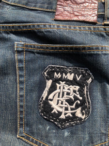 Vintage Ralph Lauren Rugby Patch Graphic Denim Jeans Size 36x34