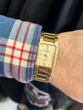 Load image into Gallery viewer, Vintage 1980s Jules Jurgensen Men’s Gold Tank Diamond Quartz Watch
