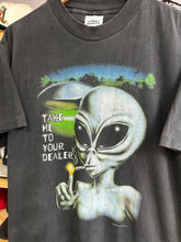 Load image into Gallery viewer, Vintage 1998 Stanley DeSantis Take Me to Your Dealer Alien Tee Large

