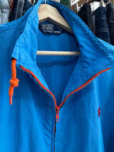 Load image into Gallery viewer, Vintage Polo Ralph Lauren Teal / Orange Badge Windbreaker Jacket Large
