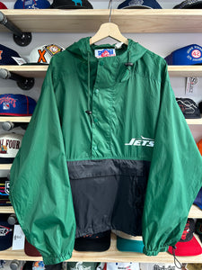 Vintage 90s New York Jets Half Zip Pullover Windbreaker XL