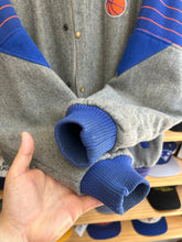 Load image into Gallery viewer, Vintage 1989 Starter New York Knicks Wool Script Varsity Jacket XL

