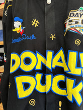Load image into Gallery viewer, Vintage 2004 Jeff Hamilton Donald Duck Daytona 500 NASCAR Jacket 2XL
