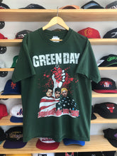Load image into Gallery viewer, Vintage 2005 Green Day American Idiot Parking Lot Boot Tour Tee Size Large
