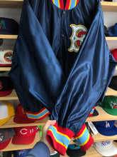 Load image into Gallery viewer, Vintage Rawlings Brooklyn Cyclones Game Worn Satin Bomber Jacket Size 2XL
