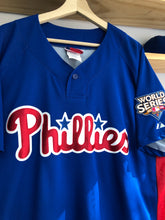 Load image into Gallery viewer, 2009 Majestic Philadelphia Phillies Chase Utley World Series Jersey Size XL
