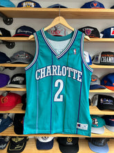 Load image into Gallery viewer, Vintage 90s Champion Charlotte Hornets Larry Johnson Authentic Jersey 44 Large
