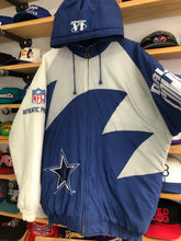 Load image into Gallery viewer, Vintage Logo Athletic Dallas Cowboys Sharktooth Puffer Jacket Size Medium
